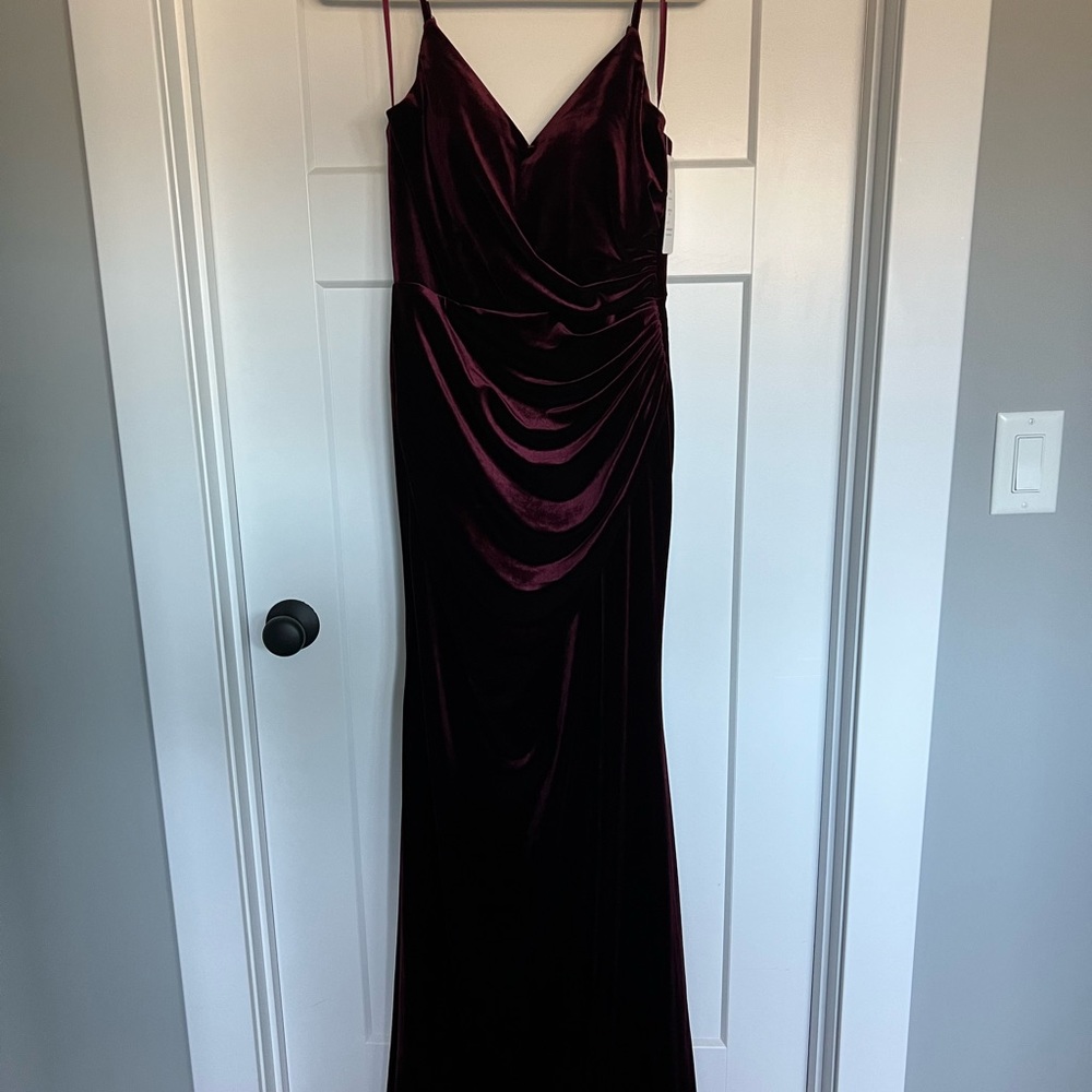 Revelry burgundy velvet Rory dress